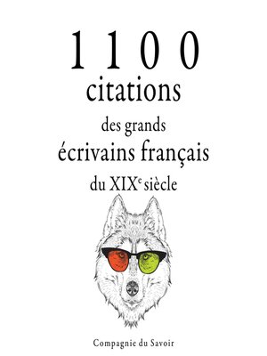cover image of 1100 citations des grands écrivains français du XIXe siècle